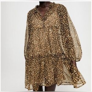 Zara leopard mini dress, size Small